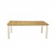 VENTURE DESIGN rektangulrt Mexico hagebord - naturlig teak og hvit aluminium (210x100)