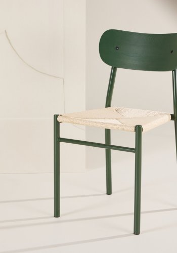 
VENTURE DESIGN Polly spisestol - jernben, naturfarget tau (sett av 2)
