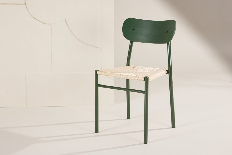 
VENTURE DESIGN Polly spisestol - jernben, naturfarget tau (sett av 2)
