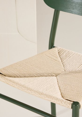 
VENTURE DESIGN Polly spisestol - jernben, naturfarget tau (sett av 2)
