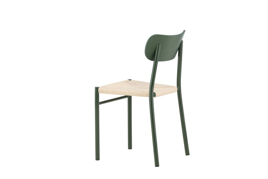 
VENTURE DESIGN Polly spisestol - jernben, naturfarget tau (sett av 2)
