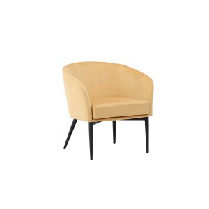 VENTURE DESIGN Fluffig ftlj - svarta ben / gul sammet