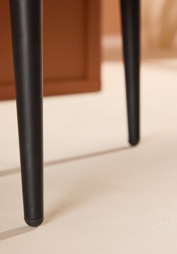 VENTURE DESIGN Fluffy Sessel - schwarze Beine / gelber Samt