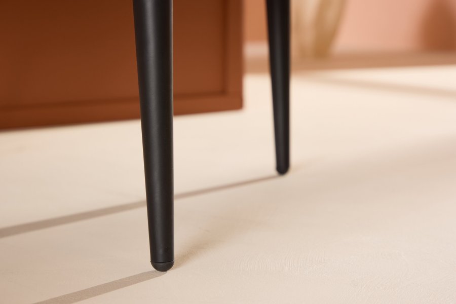 VENTURE DESIGN Fluffy Sessel - schwarze Beine / gelber Samt