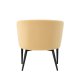 VENTURE DESIGN Fluffy Sessel - schwarze Beine / gelber Samt