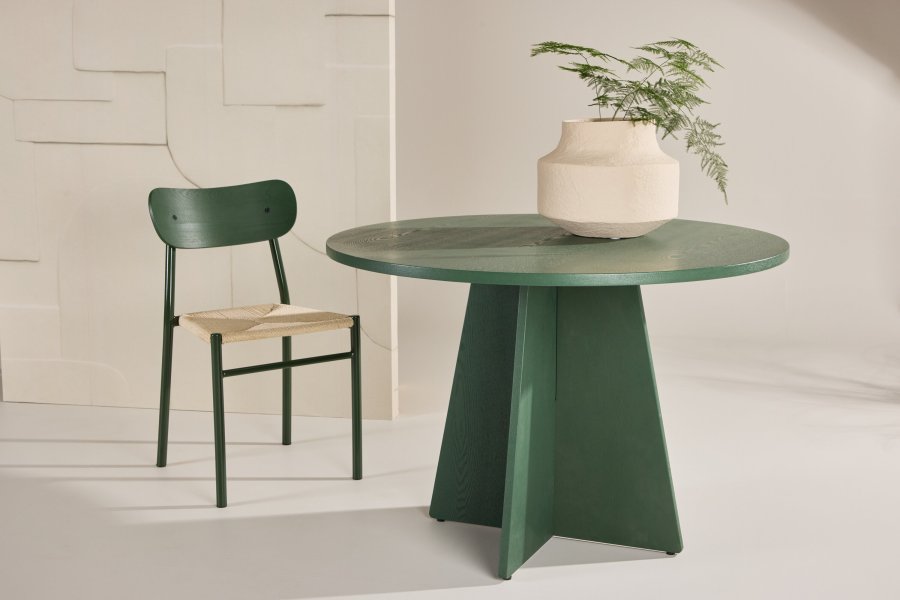 VENTURE DESIGN Bootcut spisebord - Olivengrnn / Olivengrnn MDF, finr