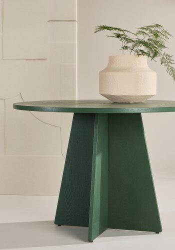 VENTURE DESIGN Bootcut spisebord - Olivengrnn / Olivengrnn MDF, finr