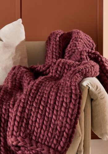 VENTURE DESIGN Kate teppe 170 x 130 cm - / Burgunder polyester