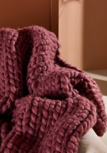 VENTURE DESIGN Kate teppe 170 x 130 cm - / Burgunder polyester