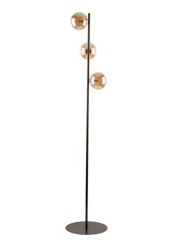 TK Estera gulvlampe, m. 3 skjermer - bronseglass og brunt metall