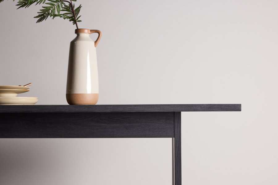 VENTURE DESIGN Milly spisebord, rektangulr - sort MDF (100x235)