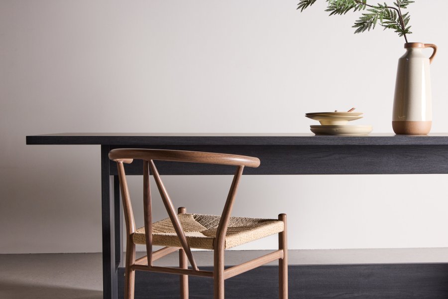 VENTURE DESIGN Milly spisebord, rektangulr - sort MDF (100x235)