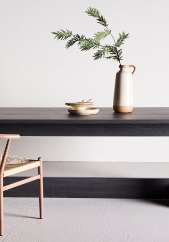 VENTURE DESIGN Milly spisebord, rektangulr - sort MDF (100x235)