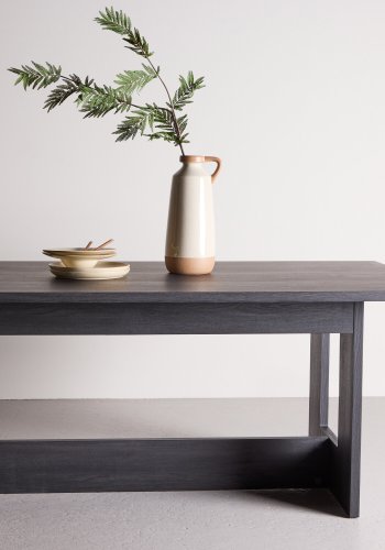 VENTURE DESIGN Milly spisebord, rektangulr - sort MDF (100x235)