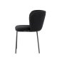 VENTURE DESIGN Edina spisestuestol - svart polyesterflyel og svart stl