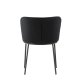 VENTURE DESIGN Edina spisestuestol - svart polyesterflyel og svart stl