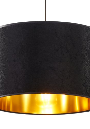 TK Tercino taklampe 380 - gull og sort stoff