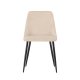 VENTURE DESIGN Night spisestuestol - beige polyesterflyel og svart stl