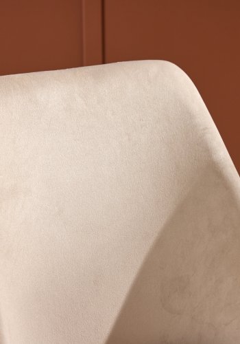 VENTURE DESIGN Night spisestuestol - beige polyesterflyel og svart stl