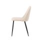 VENTURE DESIGN Night spisestuestol - beige polyesterflyel og svart stl