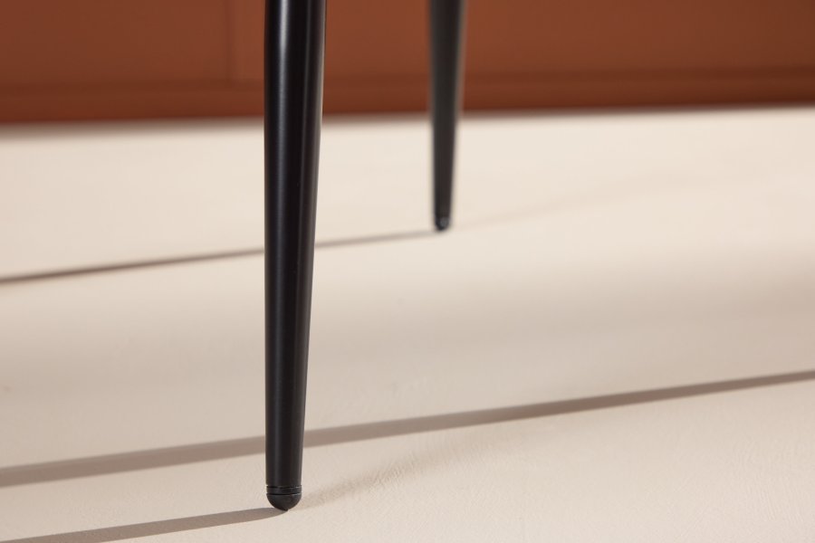 VENTURE DESIGN Night spisestuestol - beige polyesterflyel og svart stl