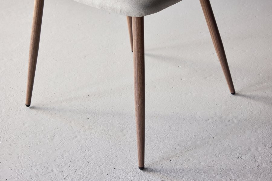 VENTURE DESIGN Night spisebordsstol - beige hr og mokka stl