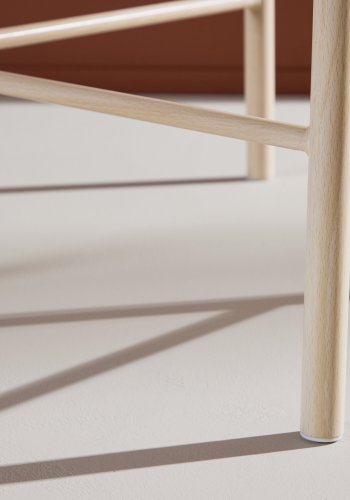 VENTURE DESIGN Polly barstol, m. rygln og fodsttte - natur reb og hvidvasket stl med treffekt