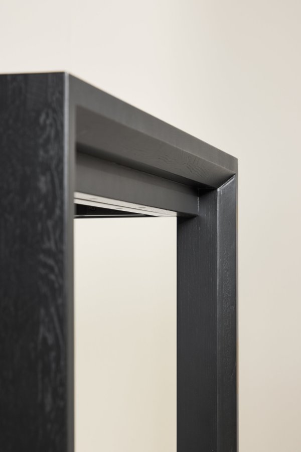 VENTURE DESIGN Slider spisebord 250x95x75 cm - Sort / Massiv egetr�sfiner