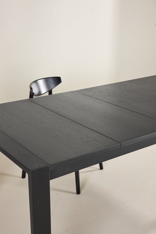 VENTURE DESIGN Slider spisebord 250x95x75 cm - Sort / Massiv egetr�sfiner