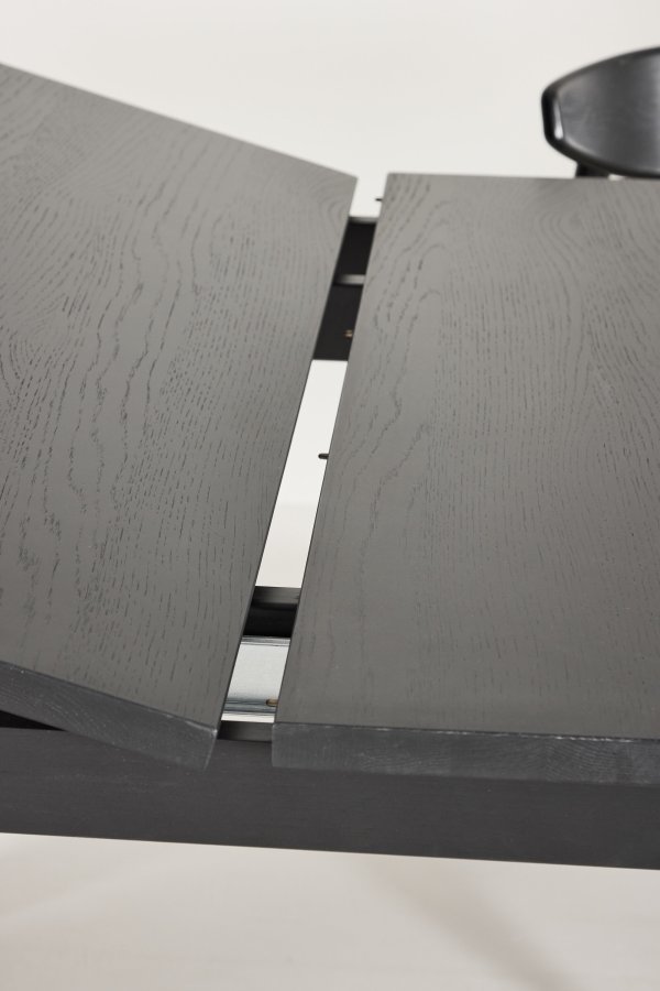 VENTURE DESIGN Slider spisebord 250x95x75 cm - Sort / Massiv egetr�sfiner