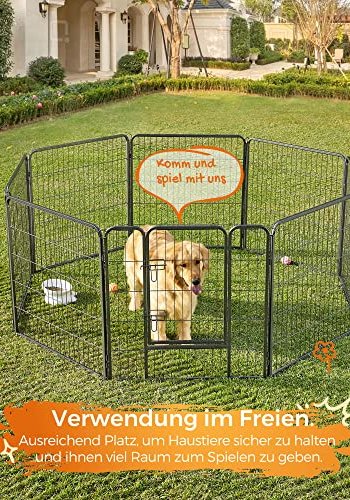 FEANDREA lekegrind for kjledyr, hunder, kaniner og smdyr, for innendrs og utendrs bruk - grjern