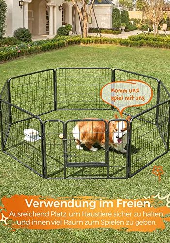 FEANDREA lekegrind for kjledyr, hunder, kaniner og smdyr, for innendrs og utendrs bruk - grjern