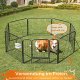 FEANDREA lekegrind for kjledyr, hunder, kaniner og smdyr, for innendrs og utendrs bruk - grjern