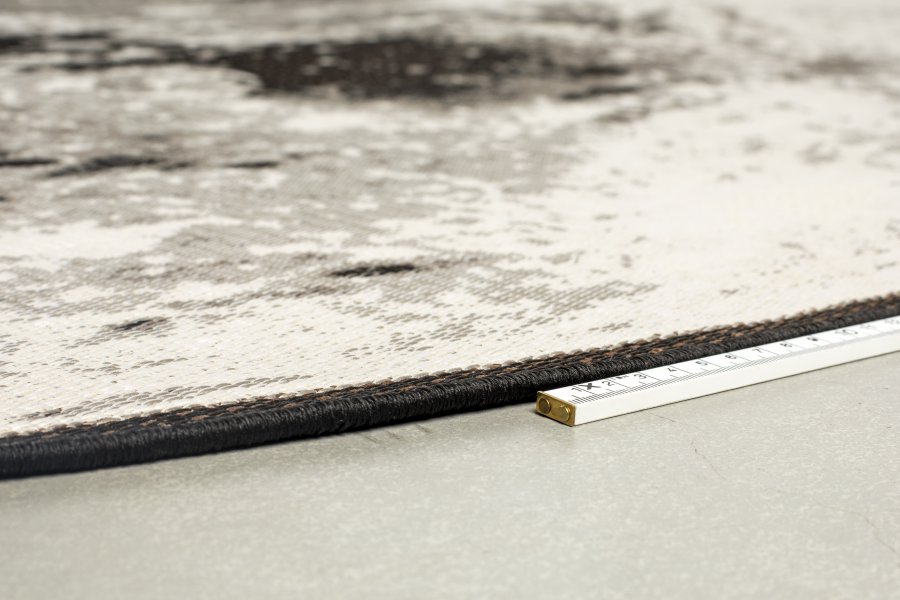 ZUIVER Moon utendrs teppe, m mnster, rundt - steingr decolan (280)