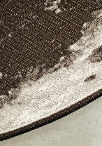 ZUIVER Moon utendrs teppe, m mnster, rundt - steingr decolan (280)