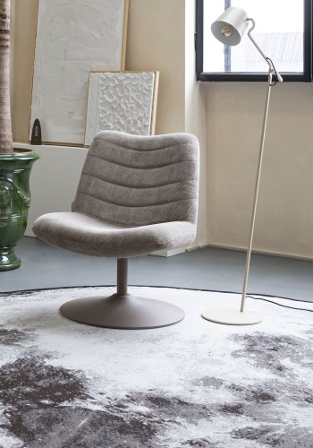 ZUIVER Moon utendrs teppe, m mnster, rundt - steingr decolan (280)