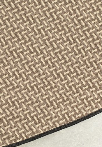 ZUIVER Coventry utendrs teppe, rundt - svart polyester/decolan (280)