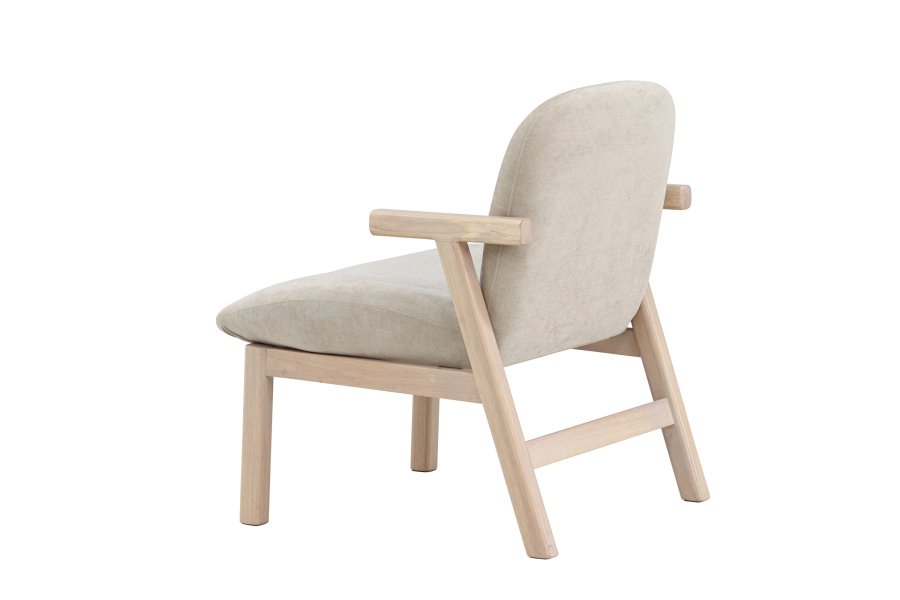 VENTURE HOME Rile lenestol - Hvitkalket/Beige