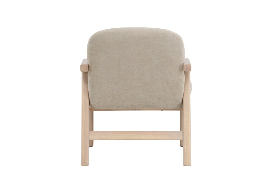 VENTURE HOME Rile lenestol - Hvitkalket/Beige