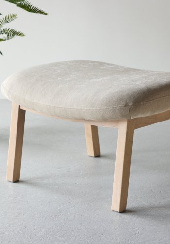 VENTURE HOME Rile fotskammel - Hvitkalket/Beige