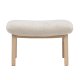 VENTURE HOME Rile fotskammel - Hvitkalket/Beige