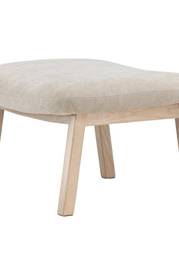 VENTURE HOME Rile fotskammel - Hvitkalket/Beige