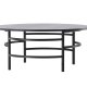 VENTURE DESIGN Copenhagen Couchtisch, rund – schwarzes MDF und schwarzes Metall (100)