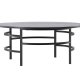 VENTURE DESIGN Copenhagen Couchtisch, rund – schwarzes MDF und schwarzes Metall (100)