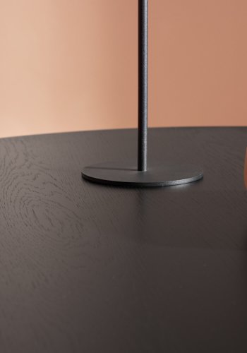 VENTURE DESIGN Copenhagen Couchtisch, rund – schwarzes MDF und schwarzes Metall (100)