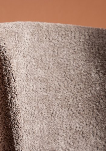 VENTURE DESIGN Astoria Esszimmerstuhl – brauner Bouclé-Stoff