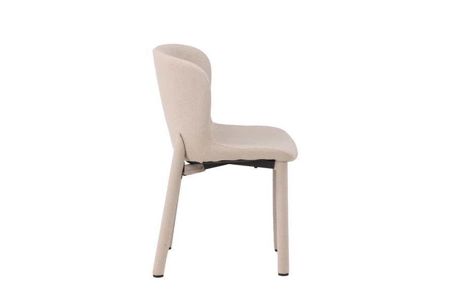 VENTURE DESIGN Astoria spisestol - beige bouclé-stoff