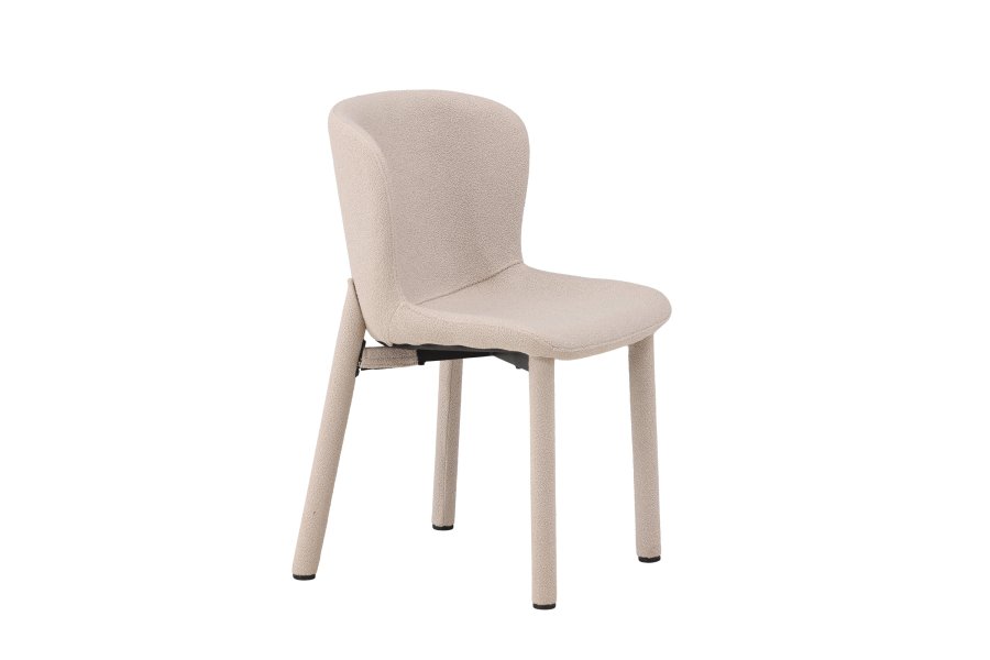 VENTURE DESIGN Astoria spisestol - beige bouclé-stoff