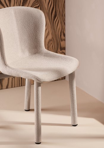 VENTURE DESIGN Astoria spisestol - beige bouclé-stoff