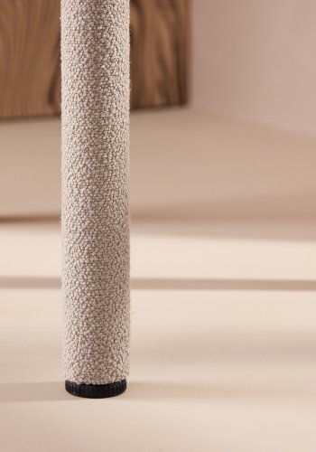 VENTURE DESIGN Astoria spisestol - beige bouclé-stoff